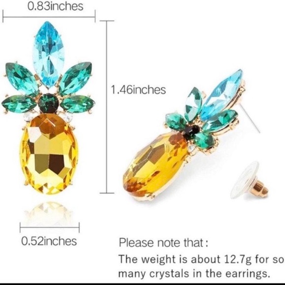 Cute Pineapple Stud Earrings - Picture 3 of 3